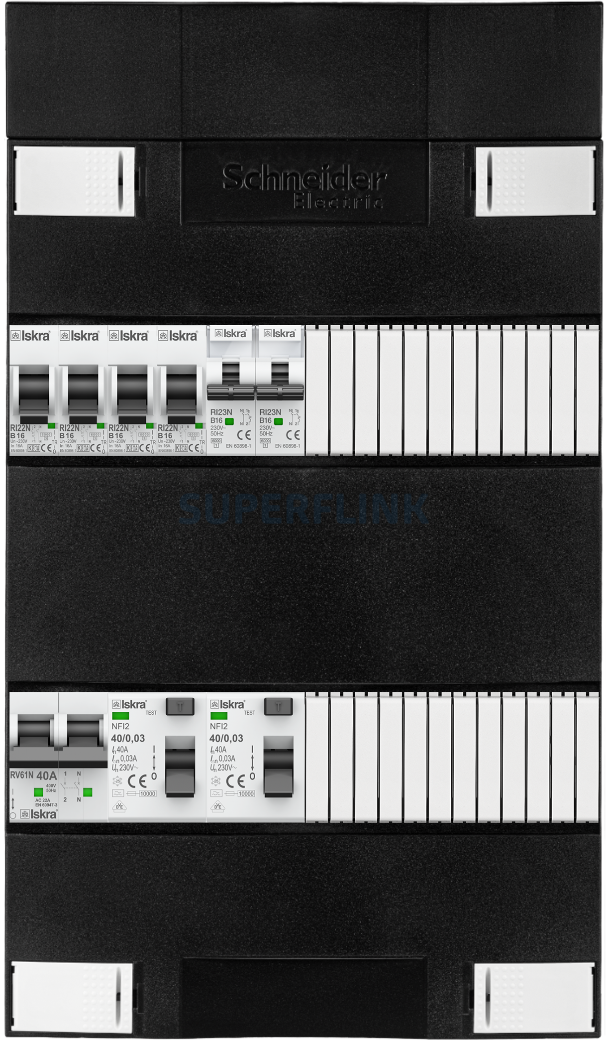 1F groepenkasten ADV serie (Zwart)