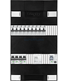 1F groepenkast 24M met 9 aardlekautomaat+AF+PV16-2P+BT