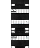 1F groepenkast 36M met 3 aardlekautomaat+AF+PV16-2P+BT