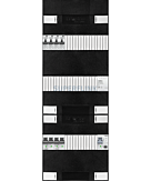 1F groepenkast 36M met 4 aardlekautomaat+AF+PV16-2P+BT