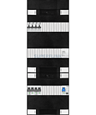 1F groepenkast 36M met 4 aardlekautomaat+AF+PV20-2P+BT