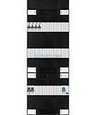 1F groepenkast 36M met 4 aardlekautomaat+PV20-2P