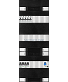 1F groepenkast 36M met 5 aardlekautomaat+AF+PV20-2P