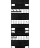 1F groepenkast 36M met 7 aardlekautomaat+AF+PV16-2P+BT