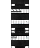 1F groepenkast 36M met 7 aardlekautomaat+AF+PV16-2P+BT