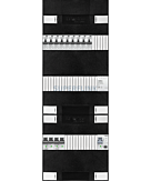 1F groepenkast 36M met 9 aardlekautomaat+AF+PV16-2P+BT