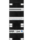 1F groepenkast 36M met 10 aardlekautomaat+kook+AF+PV20-2P+BT