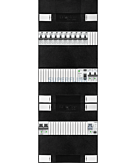 1F groepenkast 36M met 10 aardlekautomaat+kook+PV16-2P