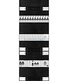 1F groepenkast 36M met 12 aardlekautomaat+kook+PV16-2P+BT