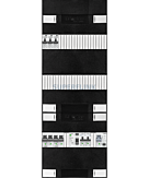 1F groepenkast 36M met 3 aardlekautomaat+kook+AF+PV16-2P