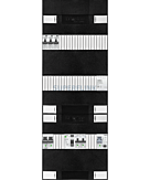 1F groepenkast 36M met 3 aardlekautomaat+kook+PV16-2P+BT