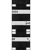 1F groepenkast 36M met 4 aardlekautomaat+kook+PV16-2P