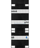 1F groepenkast 36M met 4 aardlekautomaat+kook+PV20-2P