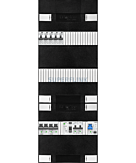 1F groepenkast 36M met 5 aardlekautomaat+kook+AF+PV20-2P
