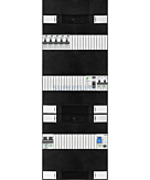 1F groepenkast 36M met 5 aardlekautomaat+kook+PV20-2P