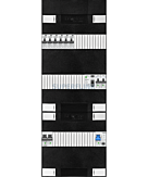 1F groepenkast 36M met 6 aardlekautomaat+kook+PV20-2P