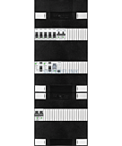 1F groepenkast 36M met 5 groepen+kook+PV16-2P