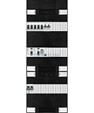 1F groepenkast 36M met 5 groepen+kook+PV16-2P