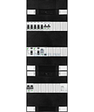 1F groepenkast 36M met 5 groepen+kook+PV16-2P+BT