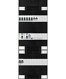 1F groepenkast 36M met 6 groepen+kook+PV16-2P