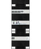 1F groepenkast 36M met 6 groepen+kook+PV16-2P+BT