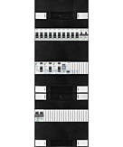 1F groepenkast 36M met 10 groepen+kook+PV16-2P