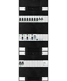 1F groepenkast 36M met 8 groepen+kook+PV16-2P+BT