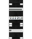 1F groepenkast 36M met 11 groepen+kook+PV16-2P+BT