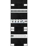 1F groepenkast 36M met 12 groepen+kook+PV16-2P+BT