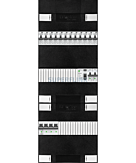 3F groepenkast 36M met 12 aardlekautomaat+kook
