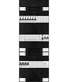 3F groepenkast 36M met 7 aardlekautomaat+kook+BT