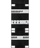 3F groepenkast 36M met 6 groepen+kook+AF+PV16-2P