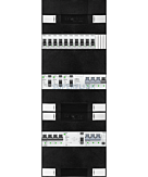 3F groepenkast 36M met 10 groepen+KR+PV16-4P+BT