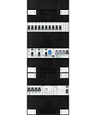 3F groepenkast 36M met 10 groepen+KR+PV20-2P+BT