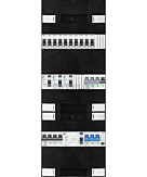 3F groepenkast 36M met 10 groepen+KR+PV20-4P