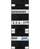 3F groepenkast 36M met 10 groepen+KR+PV20-4P+BT