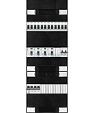 3F groepenkast 36M met 12 groepen+kook