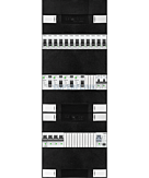 3F groepenkast 36M met 12 groepen+kook+PV16-2P