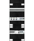 3F groepenkast 36M met 12 groepen+KR+PV16-4P+BT