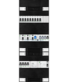 3F groepenkast 36M met 9 groepen+KR+PV20-2P+BT