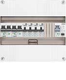 1F groepenkast 12M met 4 aardlekautomaat+AF+PV16-2P