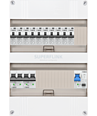 1F groepenkast 24M met 10 aardlekautomaat+AF+PV20-2P