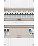 1F groepenkast 24M met 12 aardlekautomaat+PV20-2P