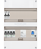 1F groepenkast 24M met 2 aardlekautomaat+AF+PV20-2P+BT