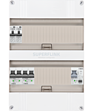 1F groepenkast 24M met 2 aardlekautomaat+AF+PV16-2P