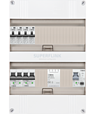 1F groepenkast 24M met 4 aardlekautomaat+AF+PV16-2P+BT