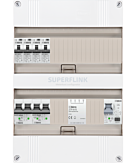 1F groepenkast 24M met 4 aardlekautomaat+AF+PV16-2P+BT