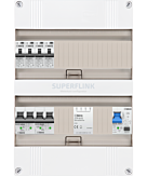 1F groepenkast 24M met 4 aardlekautomaat+AF+PV20-2P+BT