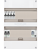 1F groepenkast 24M met 4 aardlekautomaat+PV16-2P