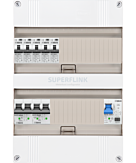 1F groepenkast 24M met 5 aardlekautomaat+AF+PV20-2P